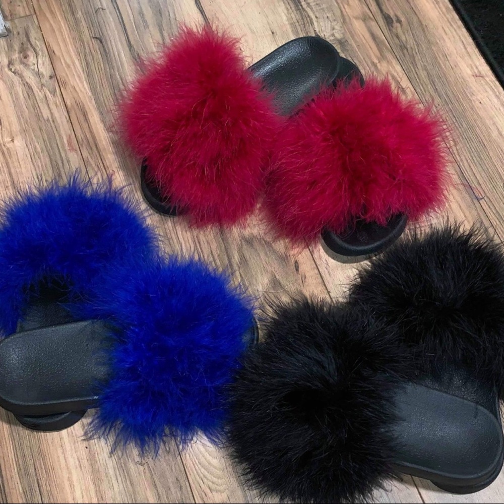 FURRY SLIDES FOR SIZES 5-13